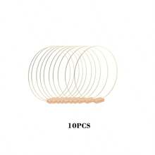 1pc/5pcs/10pcs DIY Metal Lightweight Flower Wreath Rings, Handmade Metal Light Chain With Wood Base For Wedding Party Decor, Floral Wreath Ring With Stand, Suitable For Christmas, Wedding, Holiday Party Table Centerpieces - Multicolor - View 13