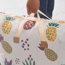 1 pieza Bolsa de almacenamiento impresa en tela no tejida impermeable y a prueba de humedad para ropa, edredones y artículos para el hogar, plegable y compacta, disponible en múltiples tamaños y diseños