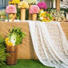 Lace Fabric In Multiple Sizes & Colors: 59inch*39.37inch /150cm*100cm /150cm*200cm /150cm*300cm /150cm*500cm Floral Rose Knitted Lace Fabric, Non-Stretch, Black, White, Beige, Sky Blue, Burgundy, Pink, Purple, For DIY Clothing, Wedding Dress, Sewing, Home Curtain, Door Curtain, Wedding Decor, Party Decor, Sports Festival Headpiece, Ribbon Decorations