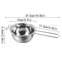 1 件不锈钢蜡烛制作蜡熔炉套件，DIY 手工香薰蜡烛制作加热熔炉配件