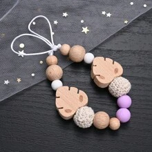 1pc Wooden Leaf Pendant Decor Hanging Rope, For Bag Charms, Bracelet, Keychain Lanyard Making - Multicolor - View 16