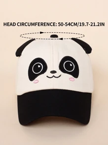 1pc Baby/Toddler Cartoon Panda Baseball Cap, Sun Ion Children Hat, Spring/Summer - Panda - View 5