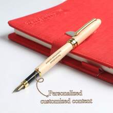Personalized Maple Wood Pen Set, Customizable Engraved Signature Pen, Push-Button Cap, Medium Nib, Ideal Office Gift For Teachers, Anniversary, Valentine's Day - Multicolor - View 23