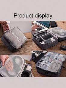 Estuche Organizador Almacenamiento de Cables Impermeable De Nailon Varios Colores - Azul - Ver 4