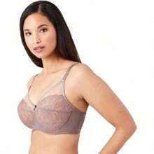 Retro Chic Full Figure Underwire Bra - 卡布奇諾 - 查看 2