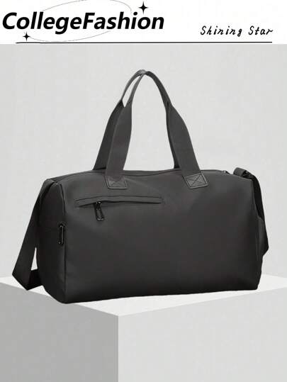 Large Capacity Handheld Travel Gym Bag Large Capacity Waterproof Travel Bag, Solid Duffel Bag With Shoe Compartment For Travel And Fitness Sports Separate Shoe Compartment Travel Bag Suitable For Men's Vacations, Business And Back-To-School Back-To-School Schoolbag Travel Essentials Travel Organizer Bags For Men, Students, White-Collar Workers, Suitable For Beach Summer Vacations Fall And Winter Trips