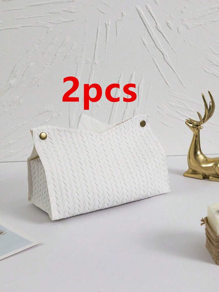 1 cái/2 cái/5 cái/10 cái Bộ giá treo khăn giấy để bàn bằng da PU hình chữ V màu lúa mì họa tiết xương cá, vải tổng hợp dày thích hợp cho văn phòng, phòng ăn, quầy bar, phòng khách, phòng ngủ, tiệc sinh nhật, sân vườn, xe hơi - trắng - Xem 20
