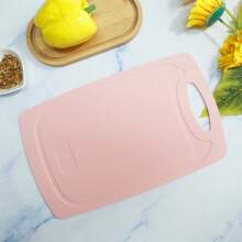 1pc Plastic Cutting Board - Durable Chopping Board For Meat, Veggies & Fruits With Easy Grip Handle, Dishwasher Safe Kitchen Appliance