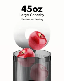 SiFENE Whole Fruits Cold Press Juicer Machine - 4.3-Inch Wide Mouth Slow Masticating Juicer With Large Feed Chute For Vegetables And Fruits, Easy To Clean, Nutrient-Rich Juice Extractor (Green) - US A Type Plug(110-127V) - View 5