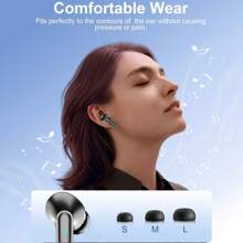 Auriculares inalámbricos verdaderos LIFEBEE con cancelación de ruido ENC, auriculares intrauriculares con micrófono, control de volumen, batería de litio recargable, compatibles con teléfonos celulares, auriculares de apertura posterior para deportes y ejercicio - Unitalla - Ver 4
