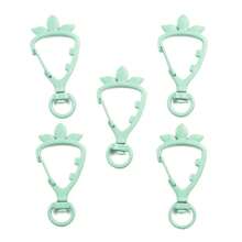 8pcs Multi-Color Enameled Carrot Shaped Connectors, Keychain, Bag, Doll, Jewelry DIY Accessories