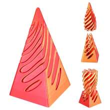 3D 打印旋转玩具，金字塔旋转减压玩具，桌面装饰，适合坐立不安的玩具，高 11 厘米 - 彩色 - 查看 7