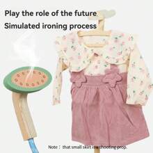 Kid Wooden Ironing Machine Toys Pretend Toy Set Wooden Play House For Birthday Gifts
