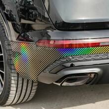 1 Roll 9D Laser Carbon Fiber Silver Car Wrap Film, 3D Laser Carbon Fiber Chameleon Film, Multi-Purpose PET Car Interior Decoration Film, Scratch-Resistant Paint Protection Car Decal - one-size - View 3