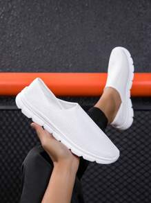 Men's Breathable Mesh Casual Slip-On Loafers, And Versatile For Spring/Summer - White - View 3