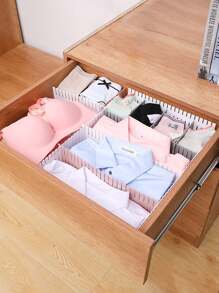 1pc Cabinet Drawer Office Storage Organizer Divider Board, Freely Combinable Plastic Partition - Multicolor - View 4