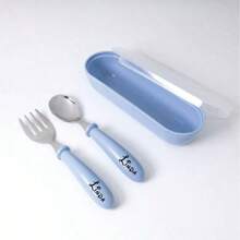 2pcs Personalized Cutlery Set, Custom Spoon- Custom Name Engraved Spoon Fork Set - Stainless Steel Cutlery Set, Stainless Steel Table Forks, For Anniversaries, For Valentine's Day, For Mother's Day, For Birthdays, For Children's Day, For Father's Day, For Graduation, For Weddings, For Housewarming Dining Room, Kitchen, Office, School