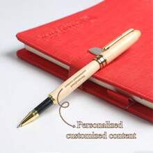 Personalized Maple Wood Pen Set, Customizable Engraved Signature Pen, Push-Button Cap, Medium Nib, Ideal Office Gift For Teachers, Anniversary, Valentine's Day - Multicolor - View 20