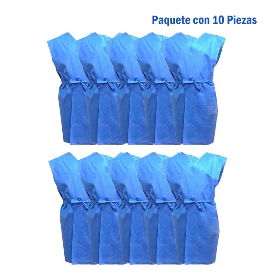 Bata Unitalla Spa Rosa Desechable Paquete 10 Piezas - Azul - Ver 1