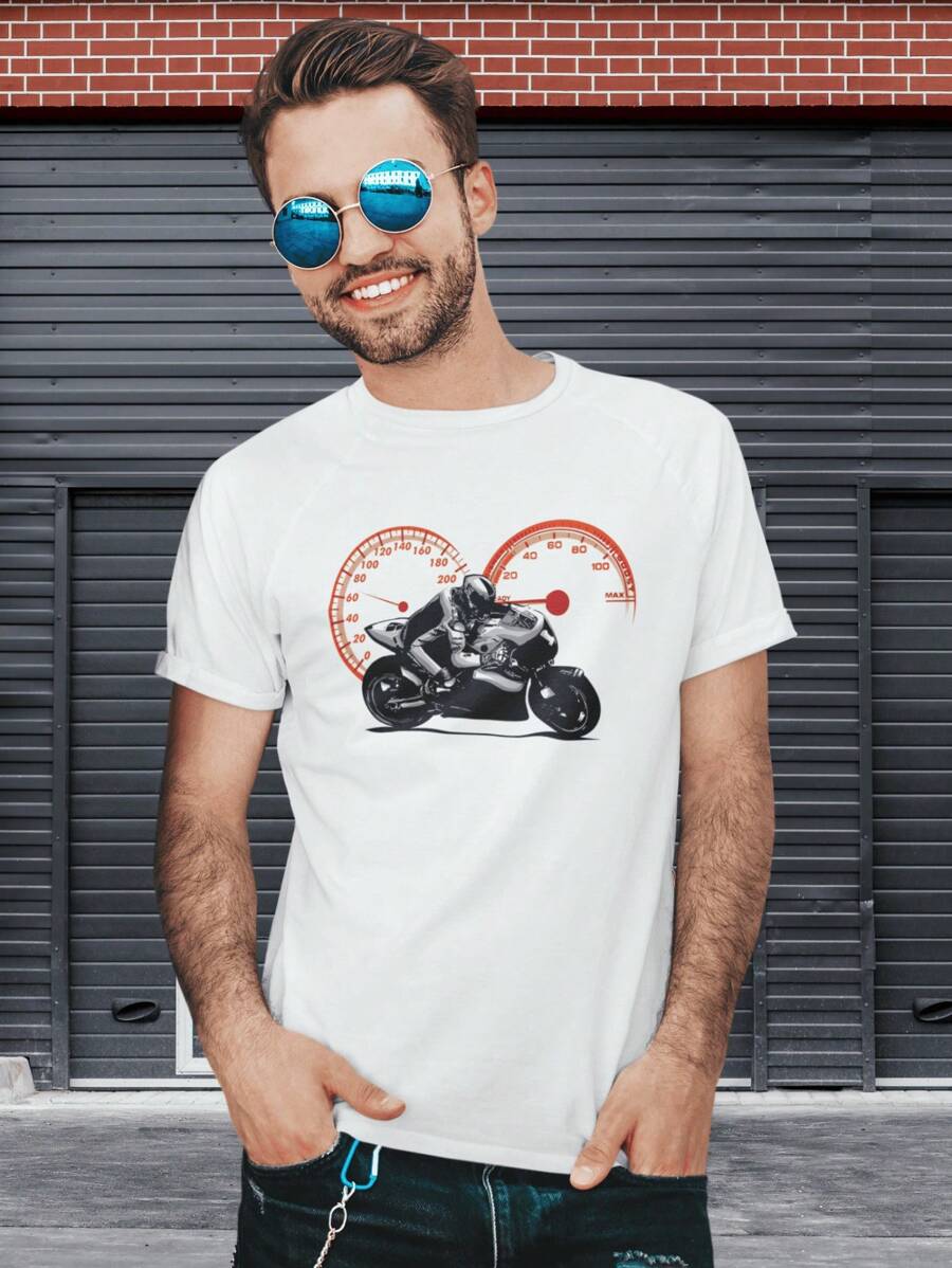 Playera de Caballero Motos El Límite No Existe - Blanco - Ver 1