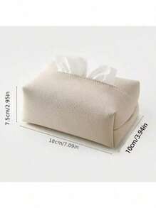 Waterproof Leather Tissue Box, High-Quality Modern Design And Fashionable Square Shape, Suitable For Home Decor, Bedroom, Car Tissue Box, Travel Wet Wipes Box, Ceramic Tissue Box, Square Tissue Box, Tissue Box, Napkin Holder, Tissue Box Holder, Ideal For Holiday Family Gatherings, Kitchen Dining Table Decor - Multicolor - View 6