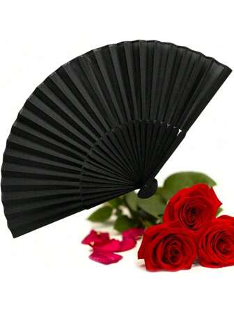 Abanico plegable de mano de estilo clásico, con tela de seda y varillas de bambú. Abanico plegable chino/español para boda, favor de fiesta, actuación, danza, decoración del hogar, festividad, regalo