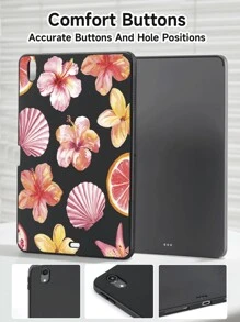 Matte Black IPad Tablet Protective Case, Soft Silicone Purple Butterfly Black Tablet Protective Cover, Compatible With IPad 9th Gen (10.2"), Multi-Color - IPad Pro 11" 2021 & IPad 10th Gen, Compatible With Samsung Galaxy Tab, Built-In Pen Holder, Slim Design