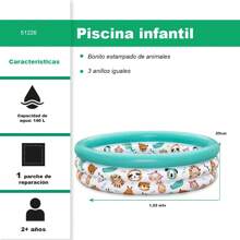 Importadora La Merced Inflatable Children's Pool Round Pool For Children  Design 1.22 Mts - Mint Green - View 2