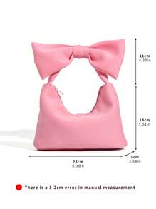 حقيبة يد مزينة بالفيونكة ، حقيبة معصم للبنات بتصميم قلب بلون الوردي والسحب، قماش قطني جميل، وصول جديد لعام 2025