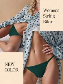 6 Pack Cotton Underwear For Women Plus Size String Bikini Panties Low Waist Cheeky High Cut Stretch Ladies Briefs S-XXL - Nhiều màu - Xem 4