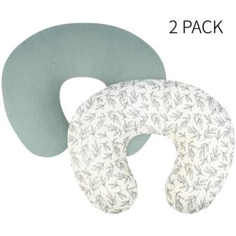 Amningskudde i muslin, mjuka och söta bomullsöverdrag för amningskuddar, överdrag för nyfödda pojkar och flickor