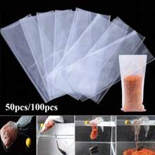 50pcs/100pcs Premium PVA Bags, Super Fast Dissolving, High-Quality Tackle & Bait Containment, White, Fishing Essentials, For Ultimate Fishing Experience