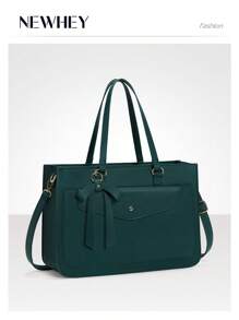 NEWHEY Laptop Bag For Women 15.6 Inch Leather Tote Bag 2pcs Set Professional Work Bag Large Office Computer Bag Teacher Bag - Multicolor - View 16