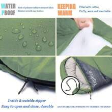 Camping Microfiber Liner, Cold Warm Weather 4 Seasons Indoor Outdoor Use, Lightweight & Waterproof - 3lb-green Grey - View 2