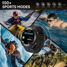 GUHUAVMI GUHUAVMI 2025New GPS Outdoor Sports Smart Watch For Men, Built-In GPS Positioning, Compass, Altitude, Barometer, Weather, 100+Sport Modes Smartwatch, 1ATM Waterproof Watch, Wireless Call, Heart Rate Sleep Monitor Fitness Tracker Smartwatch For Women, Mother's Day Gift,Best Gifts