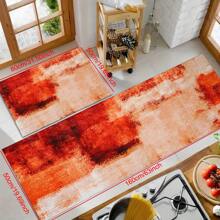 1pc Abstract Pattern Printed Anti-Slip Diatomite Kitchen Rug, 3D Printed Rectangular Carpet Suitable For Living Room, Bedroom, Hallway, Bathroom, Laundry Room - Polyester Carpet For Indoor Outdoor Home Decor