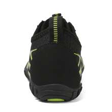 1 Pair Men's Indoor Fitness Shoes, Non-Slip Soft Sole Durable Lightweight Portable Weightlifting Shoes With Rubber Sole, Quiet Yoga Shoes For Squats, Deadlifts, Jumping Rope, Suitable For Yoga, Treadmill Training - Black - View 3