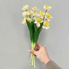 Kleine, frische, weich anzufühlende Simulation Gummi Griff Bund Narzissen hochwertige Wohnzimmer Blumenarrangement Dekoration Ostern