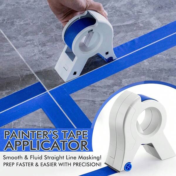 1pc ProCraft Paper Painter's Tape Dispenser,20M Long Textured Paper, Standard Tape Applicator For Wall & Floor Painting, Sealing Tool With Easy-To-Use Design, DIY Home Improvement | Functional Craft Tool | Versatile Adhesive Tape,Can Be Used As Kitchen Label Paper