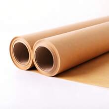 5m/10m/20m Brown Baking Parchment Paper, Double-Sided Silicone Coated Grease-Proof Wrapping Paper For Baking, Roasting, Steaming