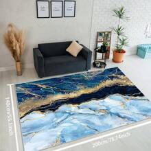 Local Rug, Luxurious Marble Pattern Rug With Backing, Machine Washable Rug, Dot-Plastic Backed, Room Rug, Bedroom, Home Office, Kids' Room, Playroom, Kitchen, Dining Room Mother's Day Home Bathroom Decor - Multicolor - View 13