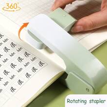 360° Rotating Stapler, Large Size High-Quality Student Stapler, Office Labor-Saving Stapler Can Staple Up To 20 Pages At A Time,Back To School,School Supplies - 1 Pc - View 1