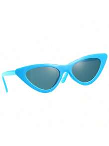 Kính mát thời trang A Lady Black Black Ink Women General Cat's Eye Triangle Fashion Glasses Lady Small Frame Fashion Glasses Round Face Long Face Beach Accessories For Women Glasses Shades - 2 cái màu đen - Xem 3