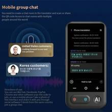 KaisoTech Dispositivo traductor de idiomas, traducción de voz bidireccional en tiempo real compatible con 139 idiomas con pantalla táctil HD de 4.0 pulgadas, portátil, grabación offline, traducción instantánea de fotos para negocios, aprendizaje y viajes - Negro - Ver 6
