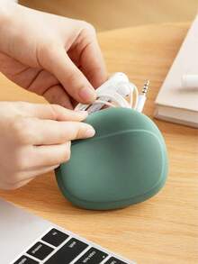 1/2/3pcs Cable Organizer Box, Silicone Case For Bluetooth Earphones & Wireless Earbuds - Multicolor - View 5