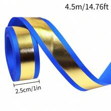 1Pc, Graduation Ribbons, 14.76/29.53/147.64 Ft 5 /10/50Yards/Roll Black Gold Congrats Grad Ribbon Class Of 2025 Ribbons For Graduation Lie Gift Wrapping Flower Bouquet Wrapping Graduation Party Decoration - Multicolor - View 21