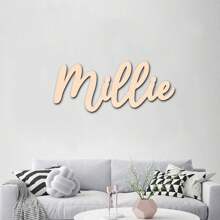 1 Stück personalisiertes Holznamensschild, 5 mm starkes handgefertigtes und robustes Deko-Element für Schlafzimmer, geeignet für Schlafzimmer, Wohnzimmer Dekoration, individuelles Geschenk zu Ostern, Muttertag, Vatertag, Kindertag, Hochzeit, Geburtstag