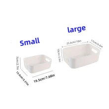 5/10pcs Plastic Storage Boxes & Baskets, Storage Containers For Bathroom, Office, Sink Cabinet Organisation - Multicolor - View 9