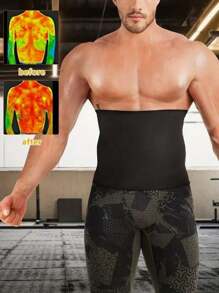 1 Stück Herren Sport Taillen Trimm Gürtel, Taillentrainer, Schwitzgürtel, Gummi Bauchkontrolle, Schlankheits-Weste, Kompressionsshorts, Silber feuchtigkeitsabsorbierend