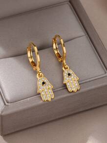 Colorful Cubic Zirconia Butterfly Stainless Steel Earrings For Women, Dainty 18k Gold-Plated Anti Fading Earring, Vintage Wedding Jewelry Beach Vacation Waterproof Accessories , Gifts For Mom/Daughter/Best Friends